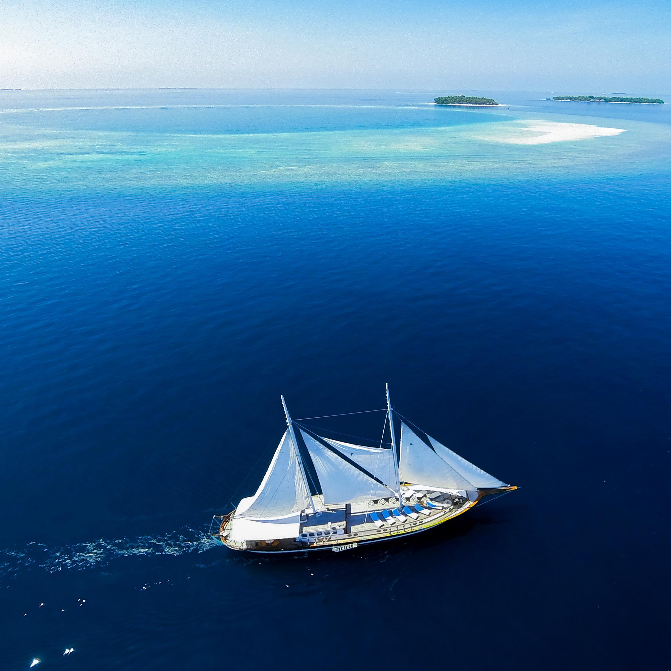 S/Y Dream Voyager- A beautiful classical two mast and five stay sail Yacht! Your ultimate luxury comfort in Maldives - Queen of the Ocean!