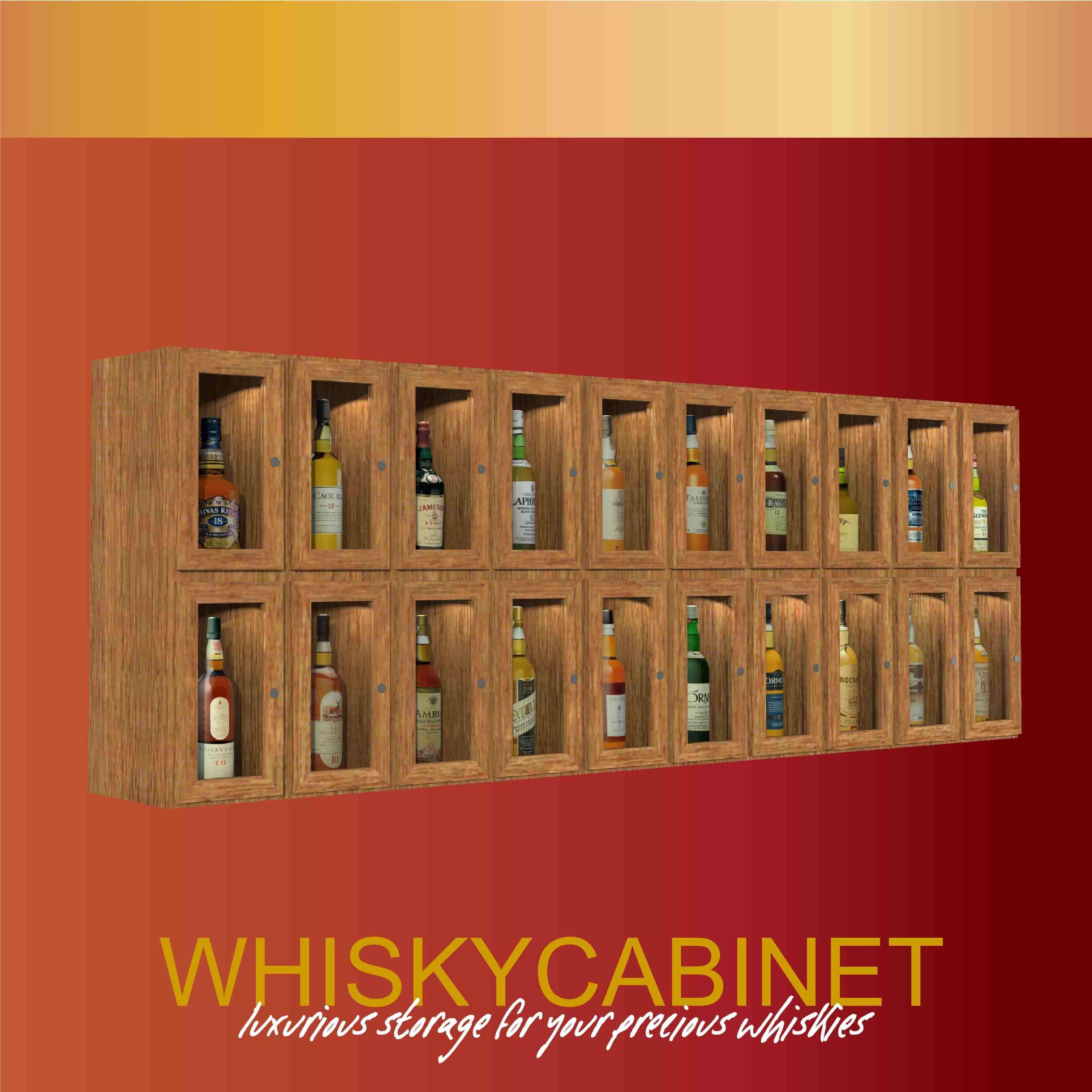 luxurious storage for your precious whiskies