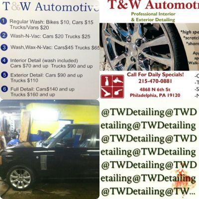 For all your car care services..wash, vac, wax detailing, etc... come get custom 215.470.0881 or 215.554.1309