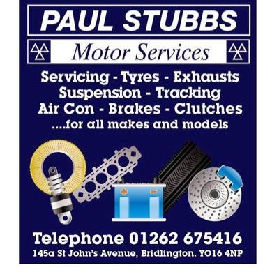 paulstubbsmotor's profile picture. We are a MOT test station and vehicle repair garage based in Bridlington, East Yorkshire.
Tel: 01262 675416