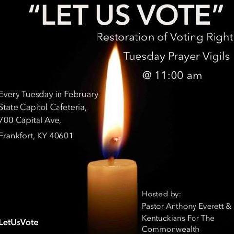 We are working to restore #VotingRights in Kentucky to #FormerFelons! It's time to #LetUsVote! RT & Follows are not endorsements.