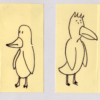 Daily ghetto strips on post-its with speaking penguins