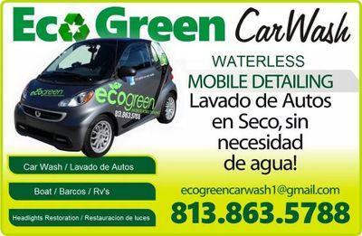 ecogreenmobile's profile picture. Eco Green Car Wash: is a eco friendly WaterLess Mobile Detailing 813-863-5788