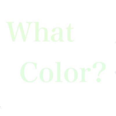 What Color?   トイレじゃないよ(´･ω･｀)