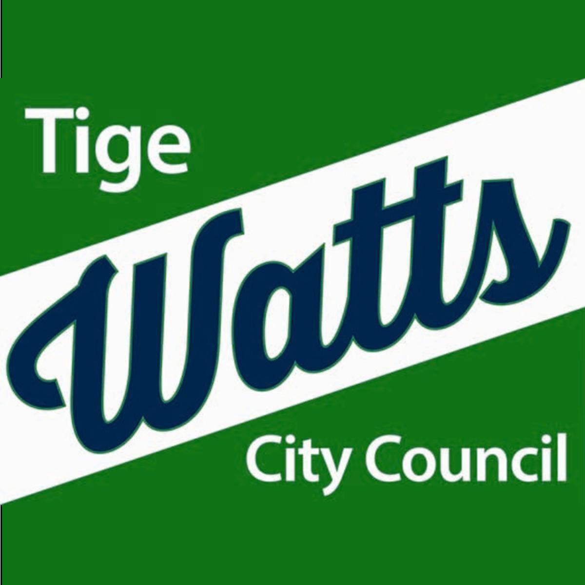 The official Twitter account for Tige Watts' campaign for Columbia City Council
