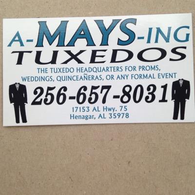 Formerly: Prom Tux Location: AL Hwy 75 Henagar next to Lucky's Contact us: (256)57-8031