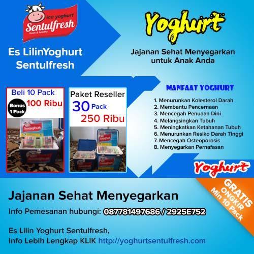 Es Lilin Yoghurt Sentul Fresh
Jajanan Sehat Menyegarkan