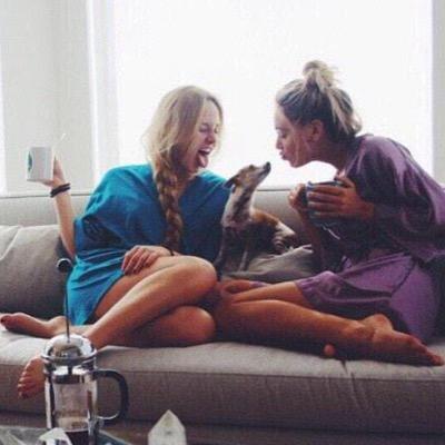 We're broke and single as shit. Always got eyes for guys. You'll find us at home watching Netflix.