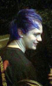 Low quality pictures of Michael Gordon Clifford's blue hair because it is my religion.