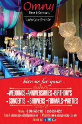 OmnyConcepts's profile picture. Event Planning, Vendor Management, Concerts, Show, Meetings