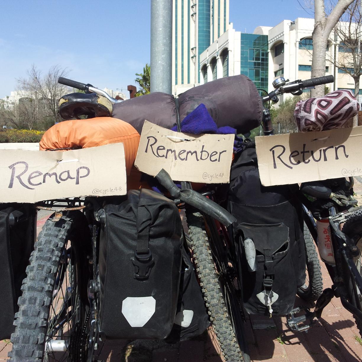 Cycle48's profile picture. Three women who cycled from the UK to Palestine, on a two-wheeled journey through the land itself; uncovering hidden stories - remembering erased histories.
