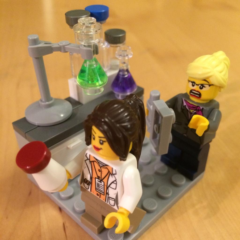 Scenes from my experiences in Chemistry, Biochemistry, and Molecular Biology, created from the LEGO Research Institute set. A woman in STEM.