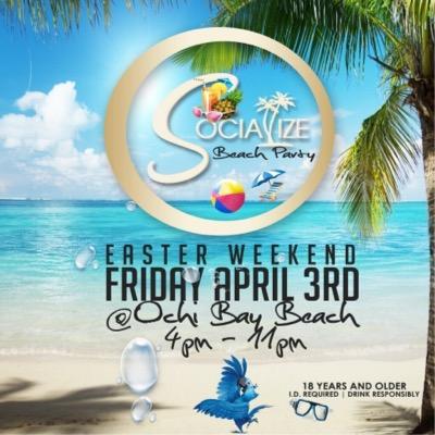 SocializeJa's profile picture. Socialize Jamaica Ultra Premium Beach Party
Friday April 3rd 2015
Ocho Rios Bay Beach
Coppershot
Chromatic
Dutty Dexx
DJ Nicco
Ziploc City
Hyperactive Sound