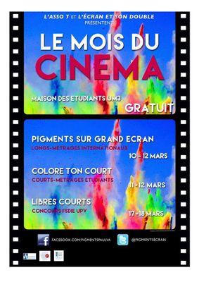 Compte officiel du festival PIGMENTS SUR GRAND ECRAN. Concours Colore ton court et projection de longs-métrages avec invités pro. Mars 2015