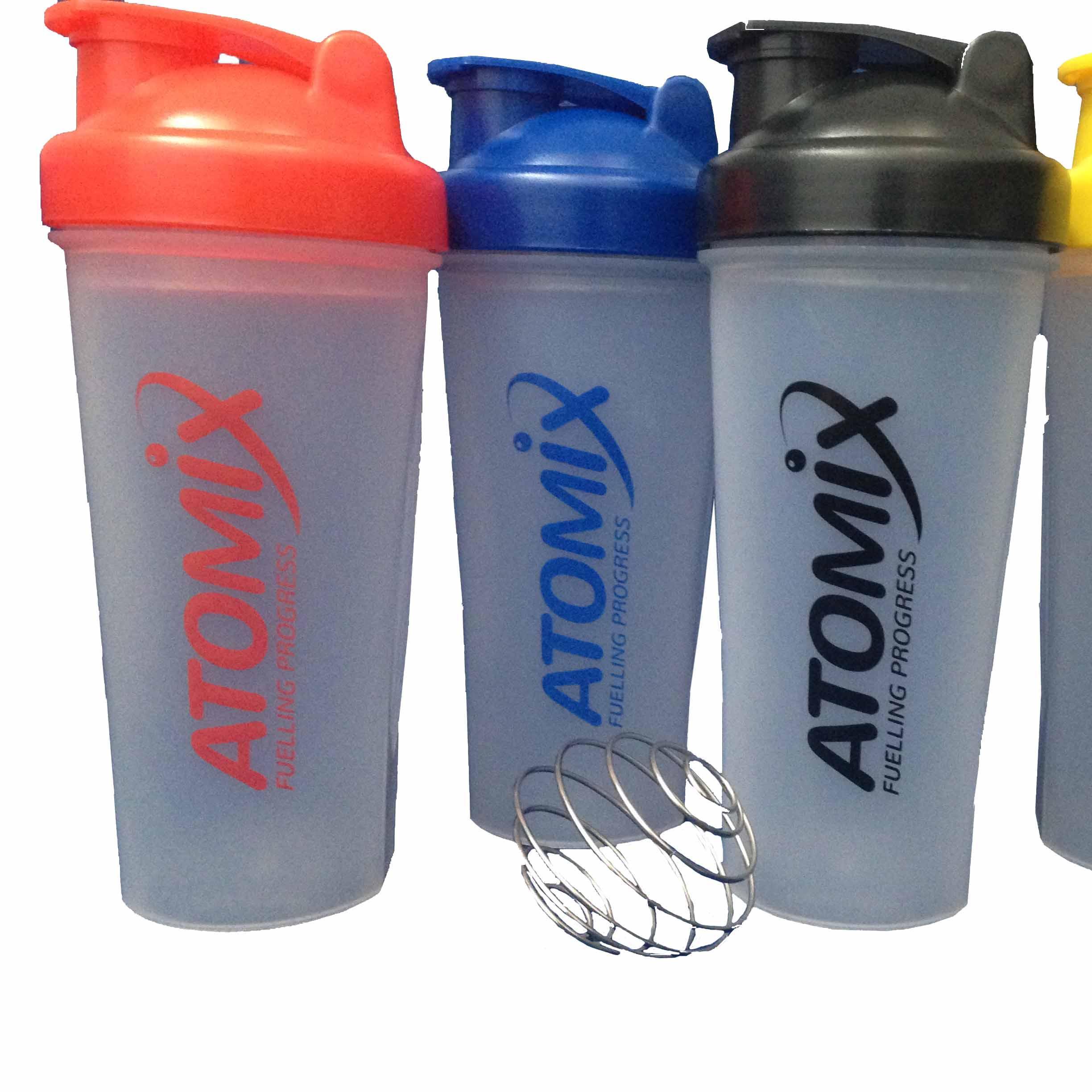 Atomix offers a range of protein shakers perfect for any form of supplement, from muscle gain to weight loss. Pre printed or bespoke designs available!