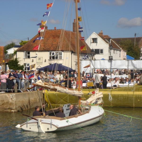 Beautifully restored 125 year old sail boat from Emsworth's Oyster Industry. Book a trip and keep her afloat. Non profit making. http://t.co/X4y5WIUfRz