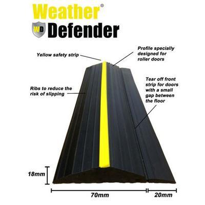 wdfloorseal's profile picture. The Weather Defender has been designed to form an excellent seal between the garage door and the floor. Prevents, rain, snow, leaves, dust and dirt.