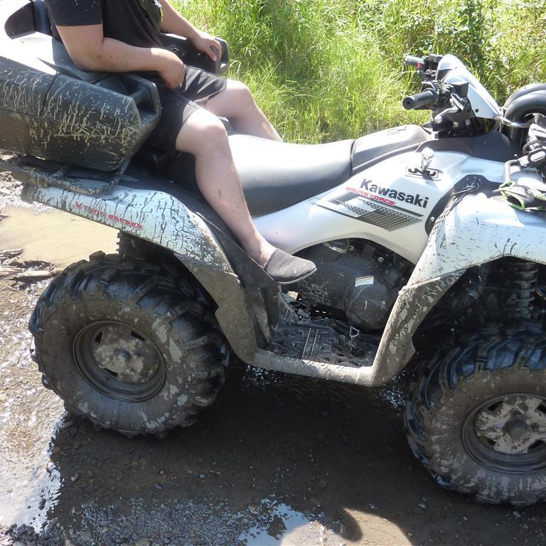 I'm just letting everyone here know about these passenger footrests for ATV's we just bought and they work awesome and way cheaper than the big metal ones!