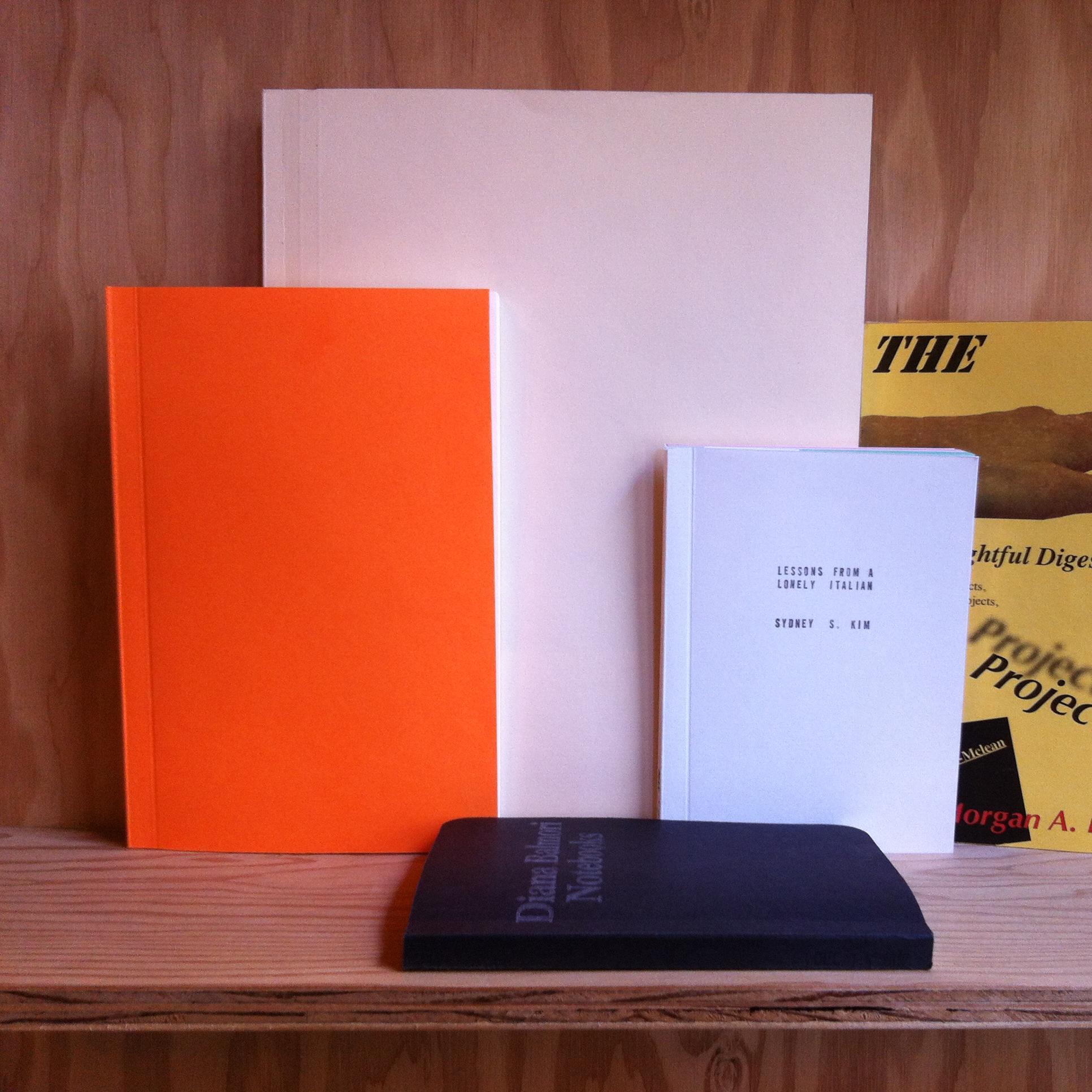 We print and bind books on demand, creating original work with artists and writers we admire.