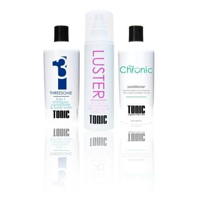 TONIC is the ultimate care for active hair. Tonic products contain organic ingredients & natural UV inhibitors to protect hair from environmental stresses.