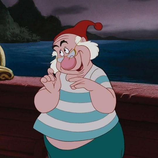 '' 'Ello, I'm Smee. Cap'n Hook's right hand man...or only hand man, as you might say.'' #Disney #PeterPan