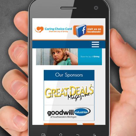 Hosted by Goodwill Industries, the Caring Choice Card provides the opportunity to share with others in the joy of giving.  The recipient chooses who benefits.