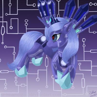mlp_Lunaspark's profile picture. Robotic replica of @mlp_Luna