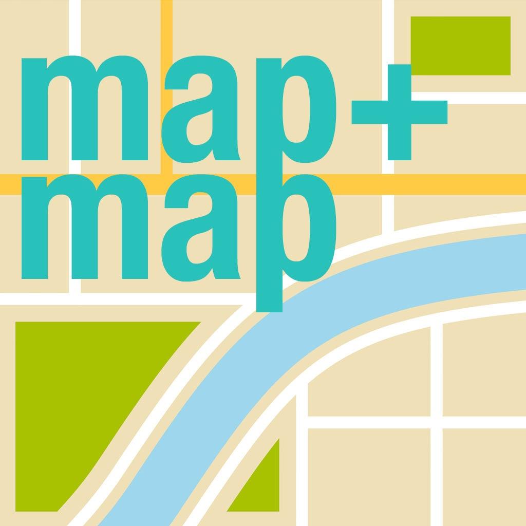 map+map is a comparing two overlapped maps.Comparing the map you know and the map you don't know, you can seize the distance.