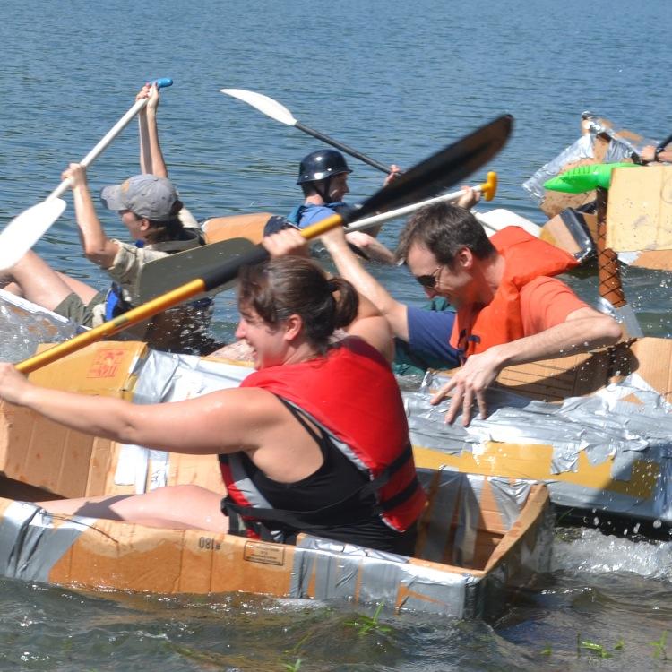 An award-winning doc by Sam Frazier Jr. where delusional people build, row, and race boats made of cardboard & duct tape to recapture the American dream.