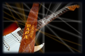 Papa George is charaterised by Steel Guitars, Fender Strats & Gibsons. His deep, smokey voice, a mixture of honeyed molasses and Tennessee Sourmash Whiskey.