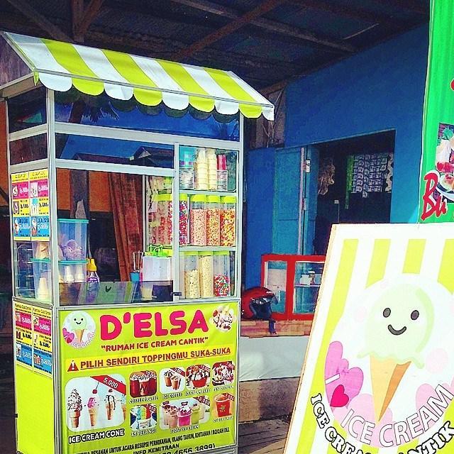 es cream cantik balikpapan, menjual berbagai macam es cream dengan topping cantik, menerima pesanan untuk acara & kemitraan usaha,