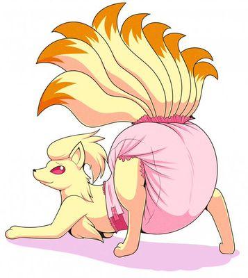 a diapered ninetails who is very nice and is incontinent lvl:50 trainer: @Skyprower3