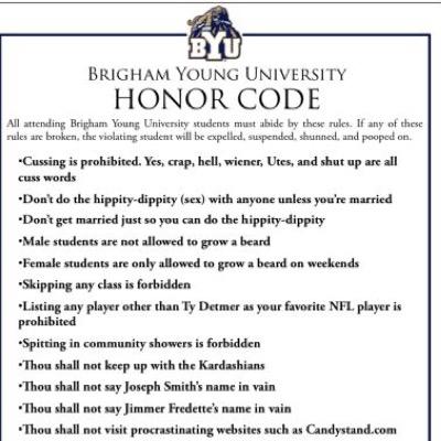 honorcodeBYU's profile picture. Please let us know if any student does not live up to the standards that are set as BYU