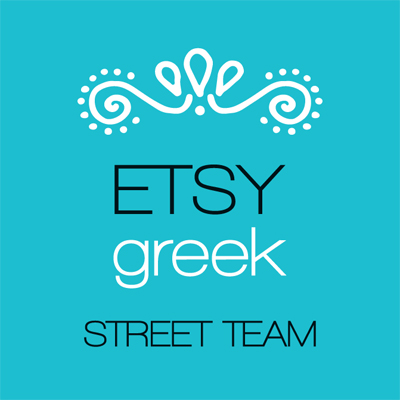 The Greek Street Team is a group of artists and crafters who sell on Etsy and are located in Greece or related to Greece by heritage.