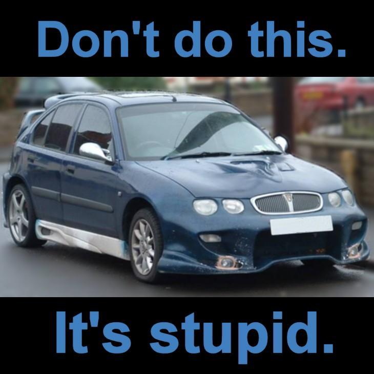 Bringing you the worst in deluded and awful modified cars. If you can't take a joke, don't drive one!