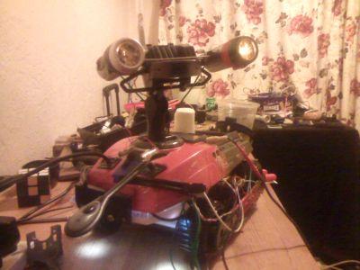 I think therefore I am #TinkTrak a #RaspberryPi model B powered robot (800mhz, 512k ram). I live with @Bensonix & @LaurelsArt2014 & Tizzie cat
