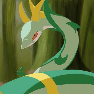 RegalSerpent's profile picture. A very regal and Royal pokemon. With the ability to stop opponents with only a glare it's strength knows no bounds~ #RP #Nintendo