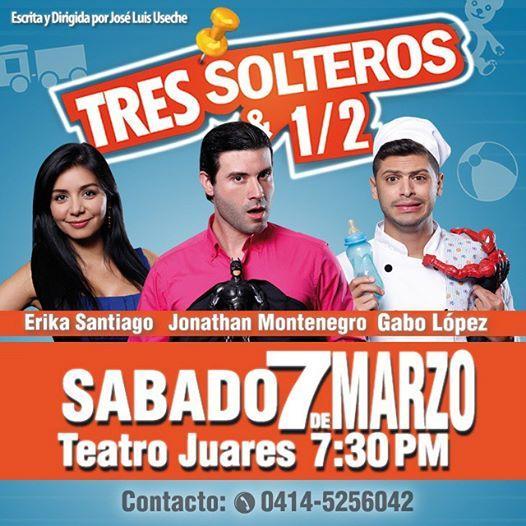 3solterosbarqto's profile picture. Comedia protagonizada por Jonathan Montenegro, Erika Santiago, Hector Carrasco, escrita y dirigida por Jose Luis  Useche.