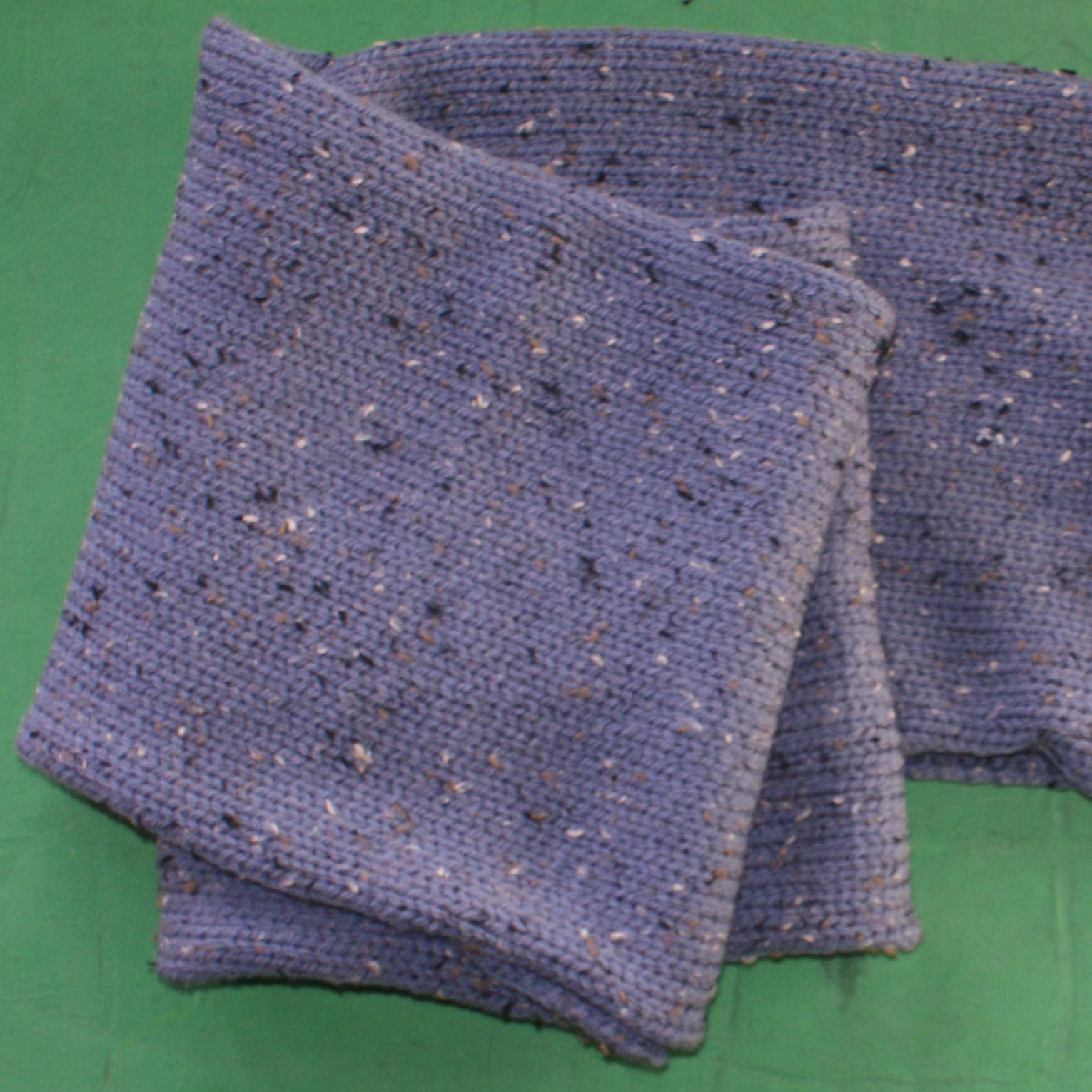 English guy, knits quality scarfs