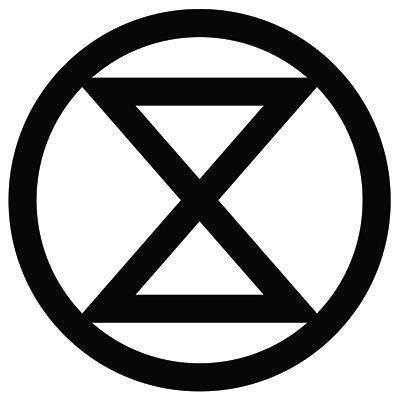 This symbol represents the extinction crisis. Create it everywhere to raise awareness of the rapidly accelerating collapse of global biodiversity.