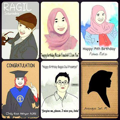 Pembuatan karikatur, ilustrasi, 3D dan sketsa. Bisa dibingkai juga loh... Pin: 5447CF1D Telp:085694062286.
Harga mulai dari 30ribu!