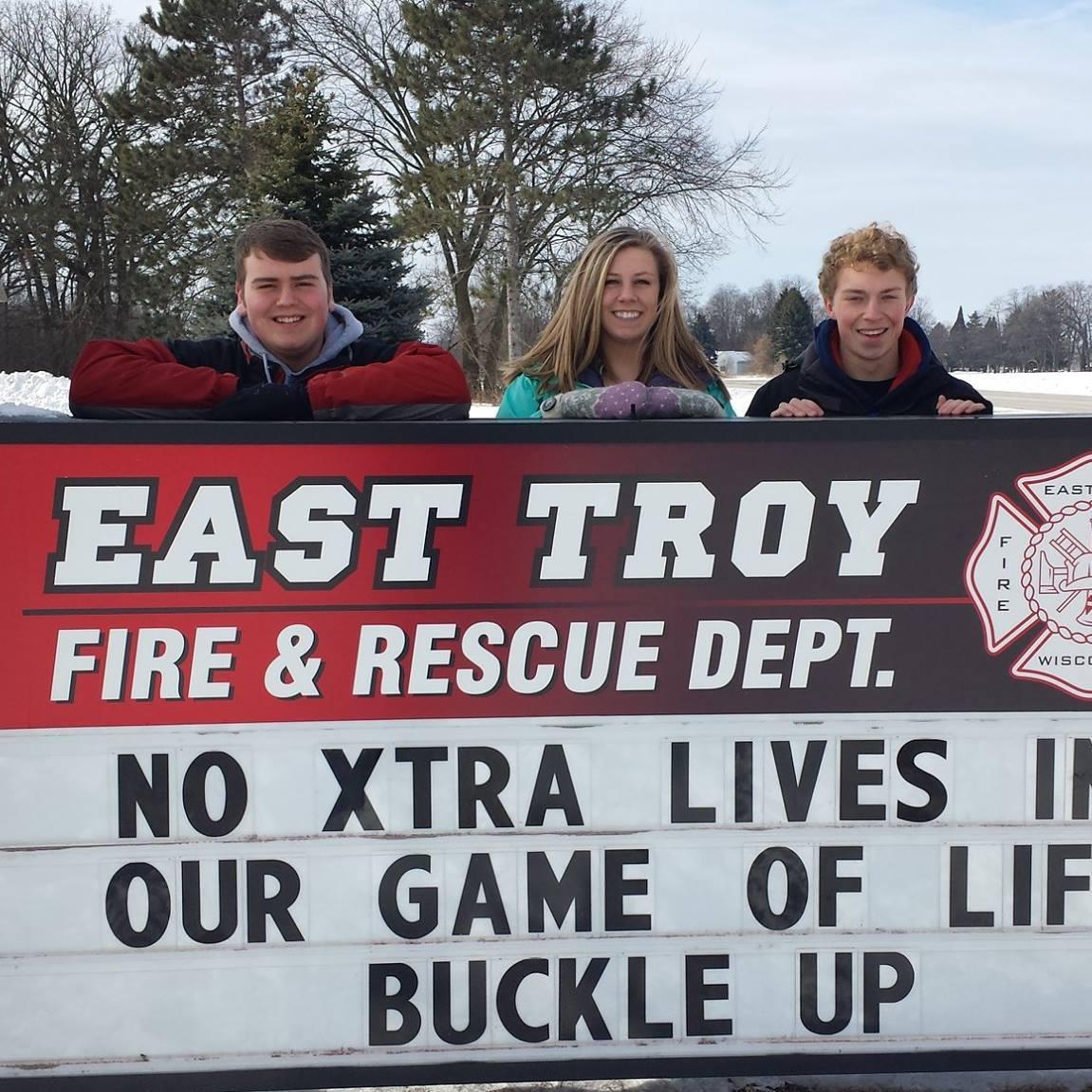 Promoting safe driving in East Troy. You can't Yolo from 6 feet under!