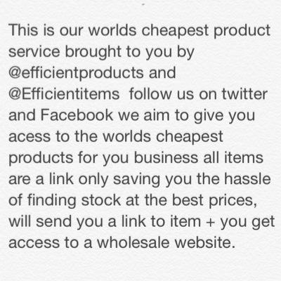 Ebaystockbot's profile picture. follow @Efficientitems if you have a ebay store or a business in selling, we bring you the worlds cheapest stock and we take on stock request for our link sale.