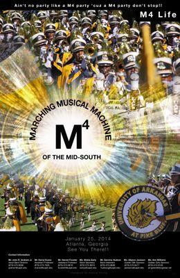 The University of Arkansas at Pine Bluff's Marching Musical Machine of the Mid-South! Ain't no party like a M4 party because a M4 party don't stop! 8705758919