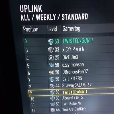 COD Ghost rank #25 in the world for SnR- Aw rank #10 in the world for Uplink- Part of East Gun 1- Done grinding Hardcore Kill Confirmed #254