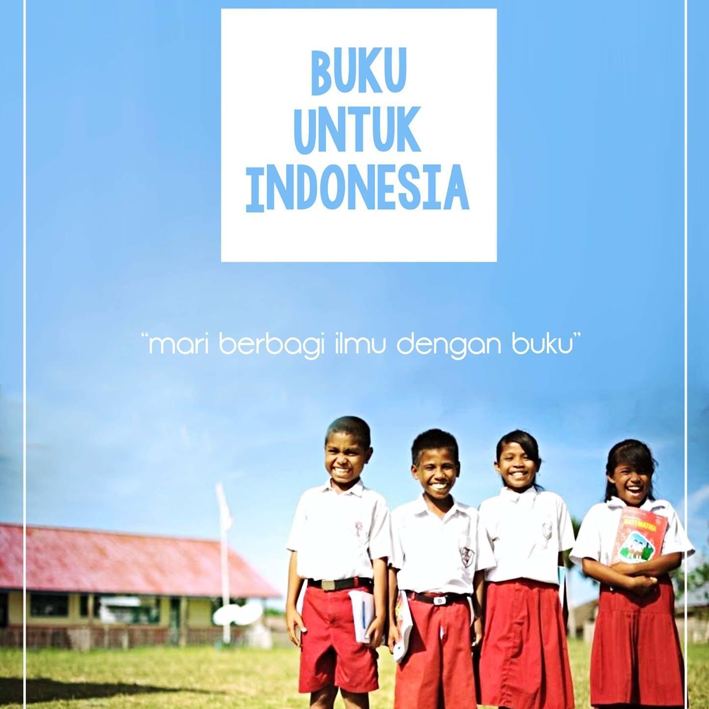 Kami mencoba untuk berbagi dengan anak-anak di Indonesia melalui buku.