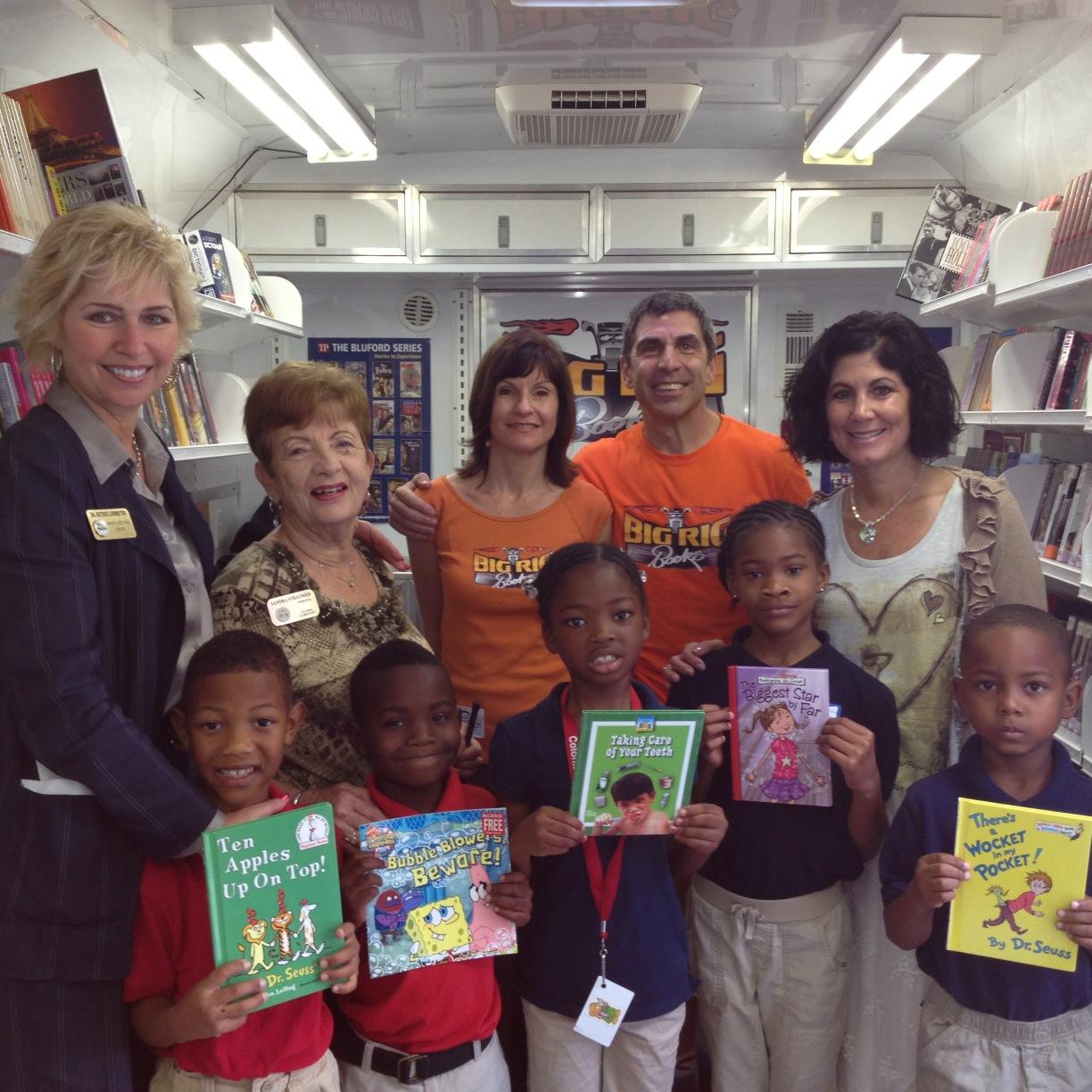 Big Rig Books is a local non-profit that provides free books to deserving children, pre-k thru 8th grade. The goal is to improve children's reading abilities.