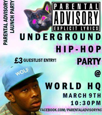 Parental Advisory Events in Newcastle // Students & Freshers // Hip Hop/Grime/Underground Events in Newcastle Upon Tyne! Get on it!!