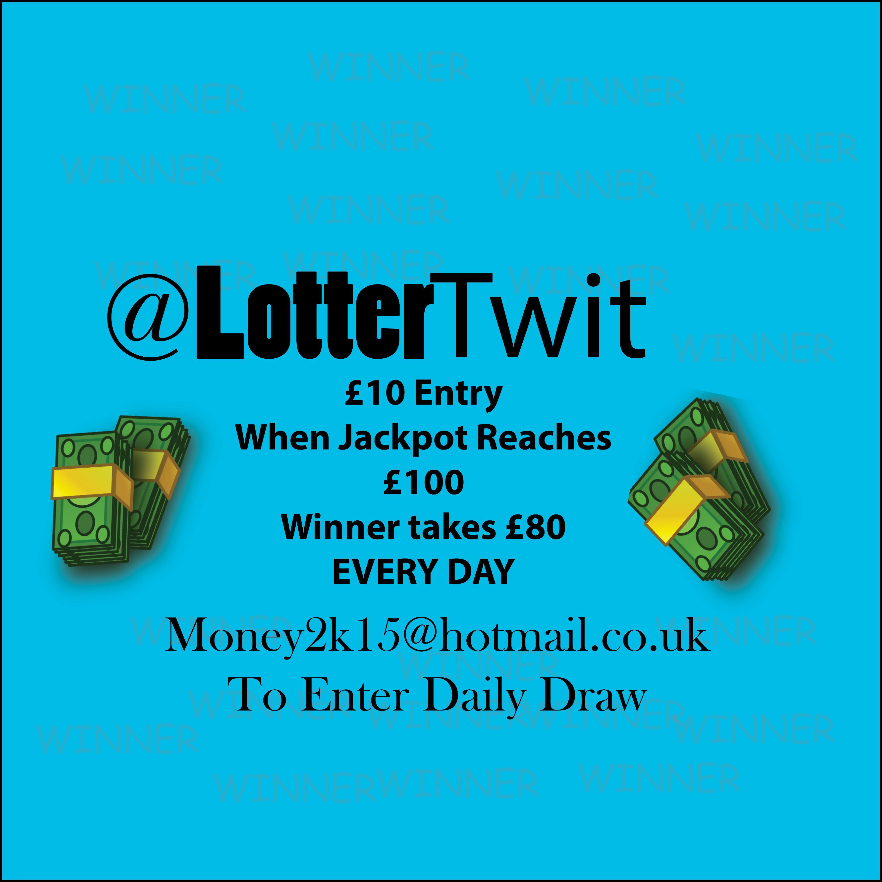 Do you Wanna Win £80 Every day from £10 ? Enter the daily draw. When 10 people Enter at £10 each. The Draw Takes Place. Spread the Word. Easy Fucking Money