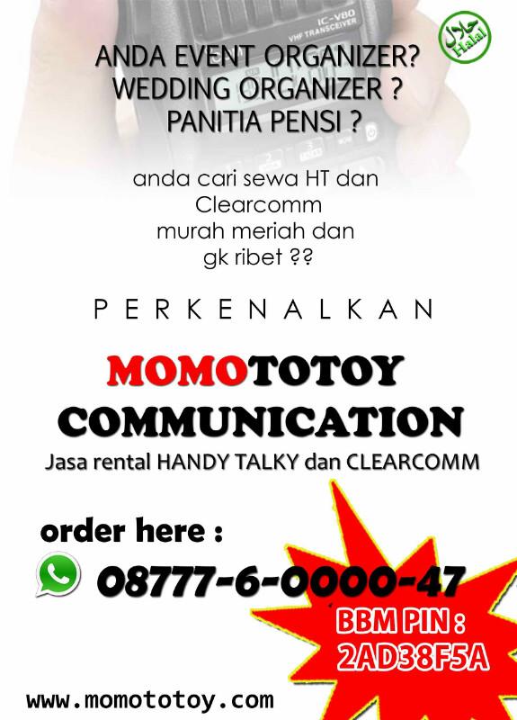 Jasa rental Handy Talky - Clearcomm - TOA

ICOM IC-V80 , HME DX-100

Contact us :
0812.1894.3736 / 08777-6-0000-47
pin:2AD38F5A 

@justher0